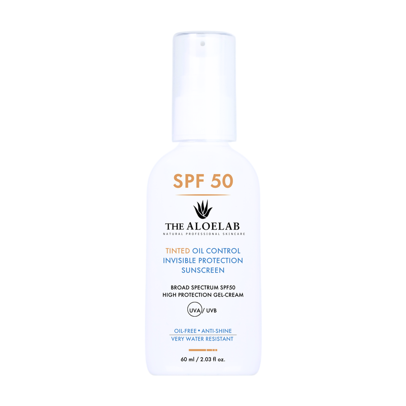 Tinted Oil Control Invisible Protection SPF 50 Sunscreen 60 ml - The ALOELAB