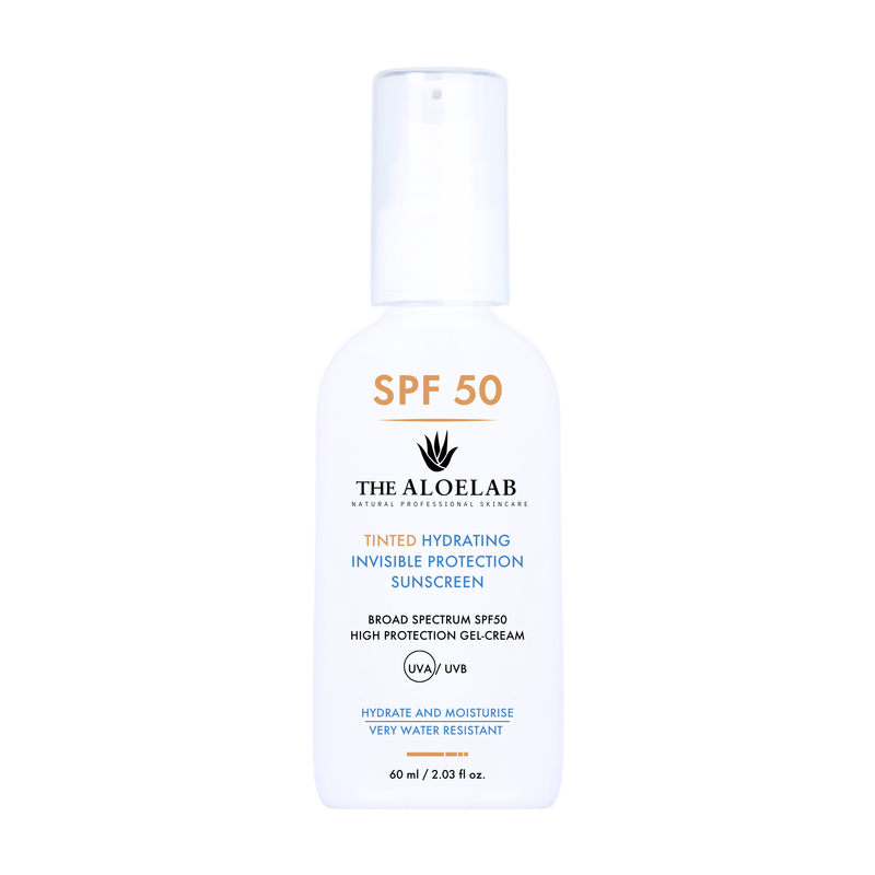 Tinted Hydrating Invisible Protection SPF 50 Sunscreen 60 ml - The ALOELAB