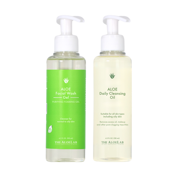 FREE GIFT | Double Cleansing Kit - Gel Cleanser 130ml + Daily Oil Cleanser 130 ml - The ALOELAB