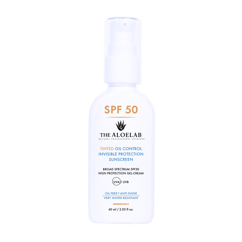 Tinted Oil Control Invisible Protection SPF 50 Sunscreen 60 ml - The ALOELAB