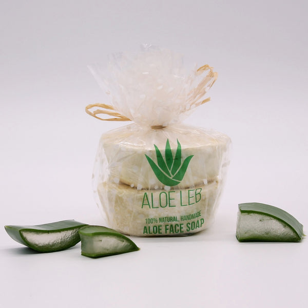 Daily-cleanse, Handmade Aloe facial soap, pack of two - AloeLeb-